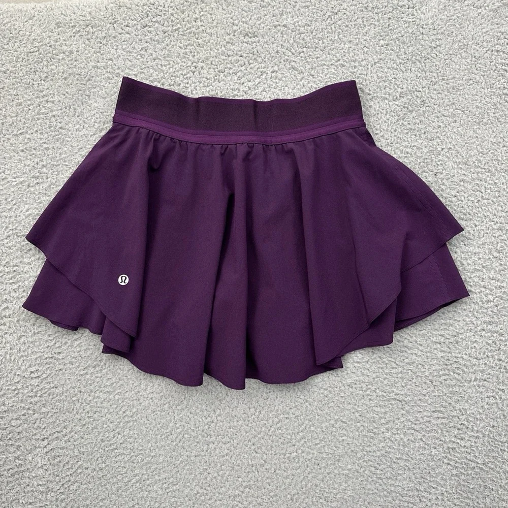 Lululemon Court Rival Skirt Skort High Rise Dramatic Magenta Athletic Women's 2